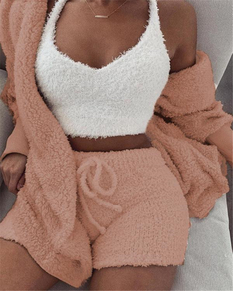 Womens Crop Tank Top And Shorts Pajama