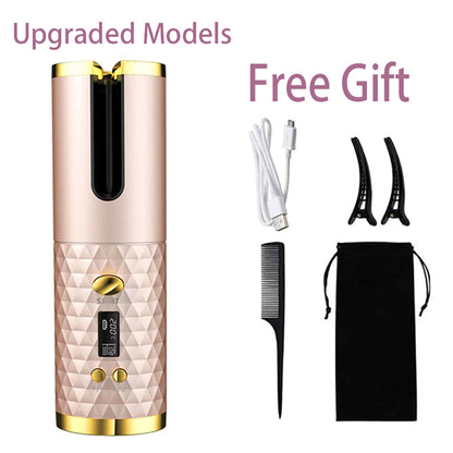 Mini Portable Electric Wireless Hair Curler