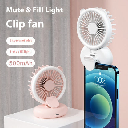 Portable Mini Fan with Light