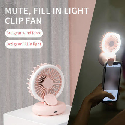 Portable Mini Fan with Light